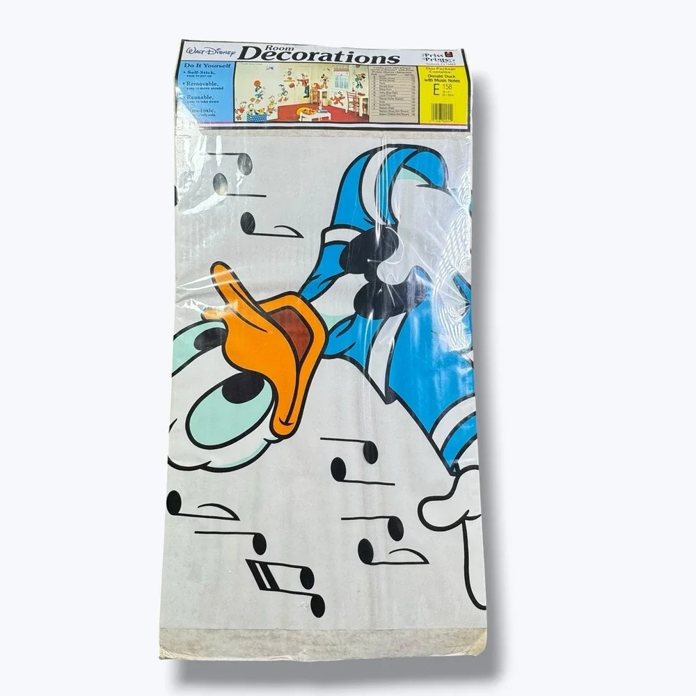 Vintage Disney Donald Duck Wall Decal Room Decor Priss Prints Rare New Old Stock